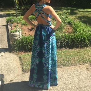 Open Back Maxi Dress